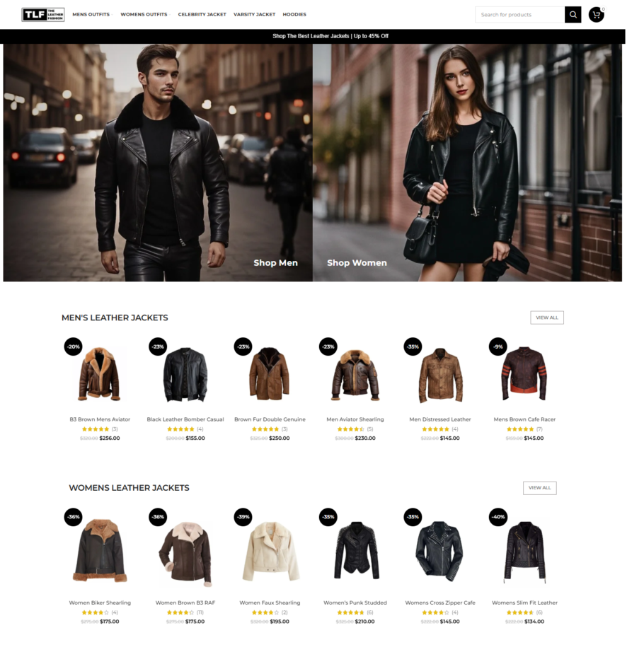 The Leather Fashion – E-Commerce WordPress