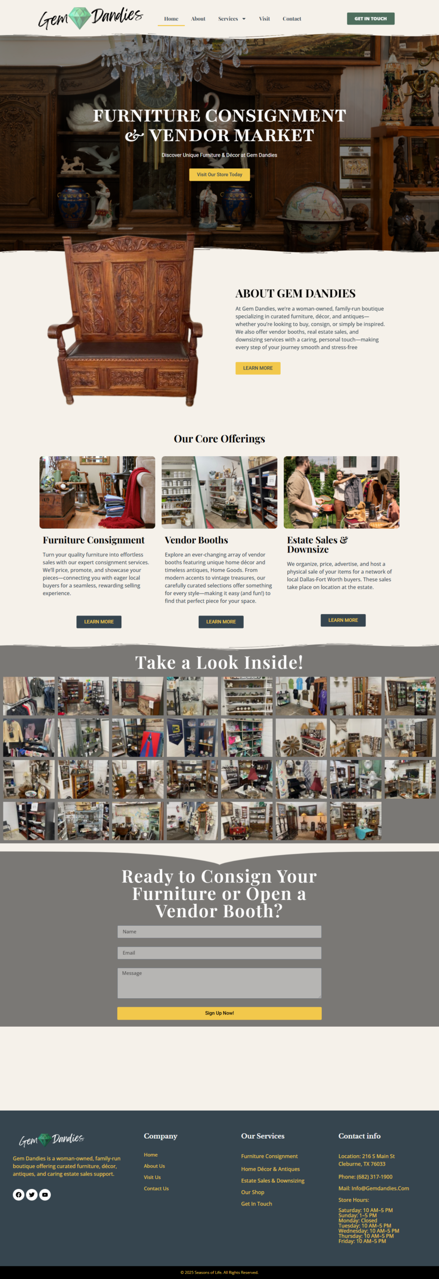Gem Dandies – Custom WordPress Website