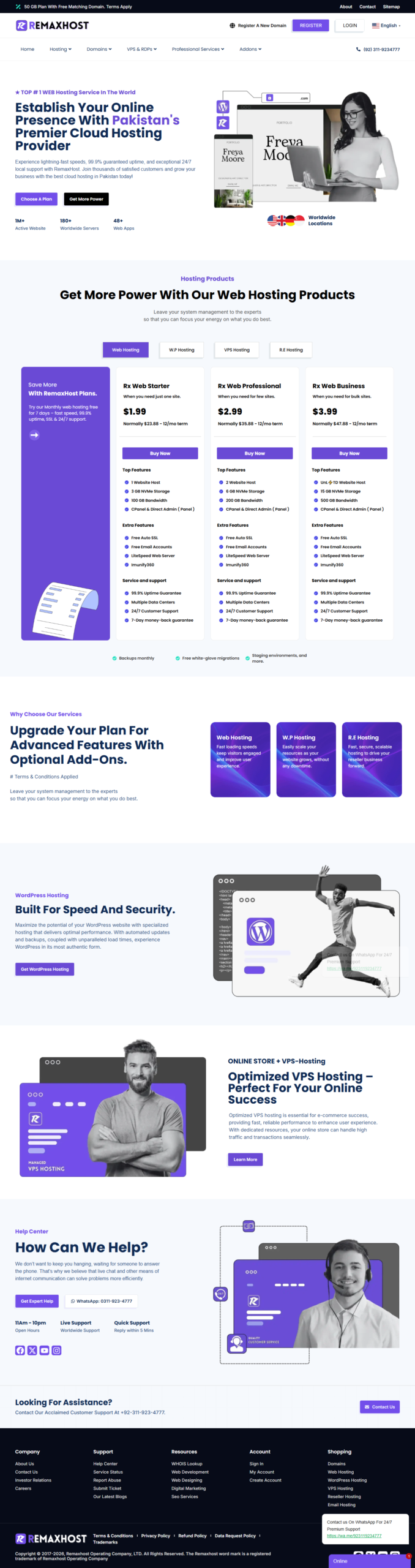 RemaxHost – Web Hosting Website